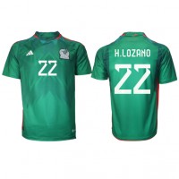 Mexico Hirving Lozano #22 Hjemmebanetrøje VM 2022 Kortærmet
